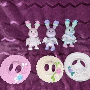 Vintage Tomy Kidsview Tea Bunnies Toy Lot